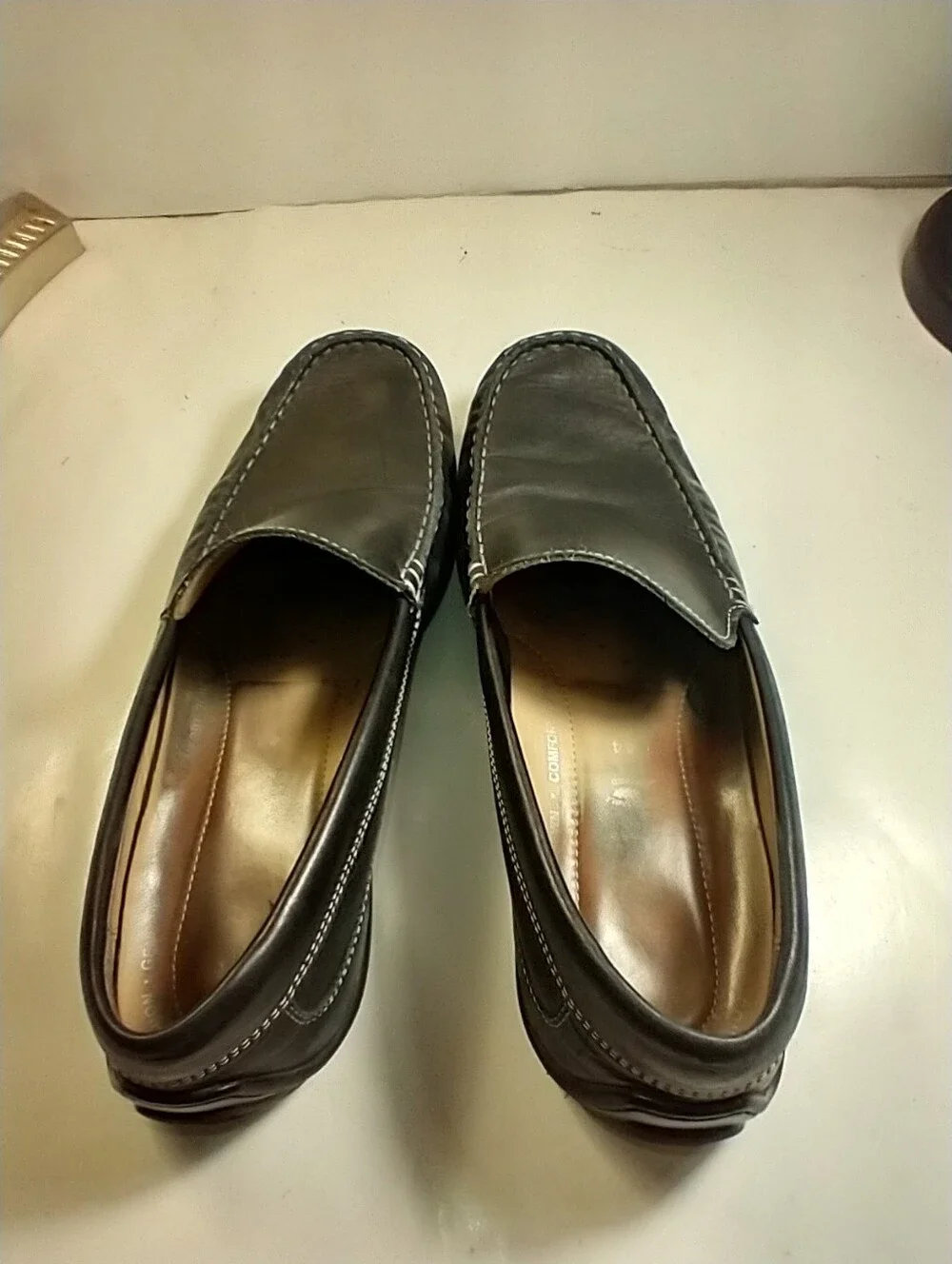 Ecco Classic Moc 2.0 Black Driving Loafers Shoes Men's sz 10(44).